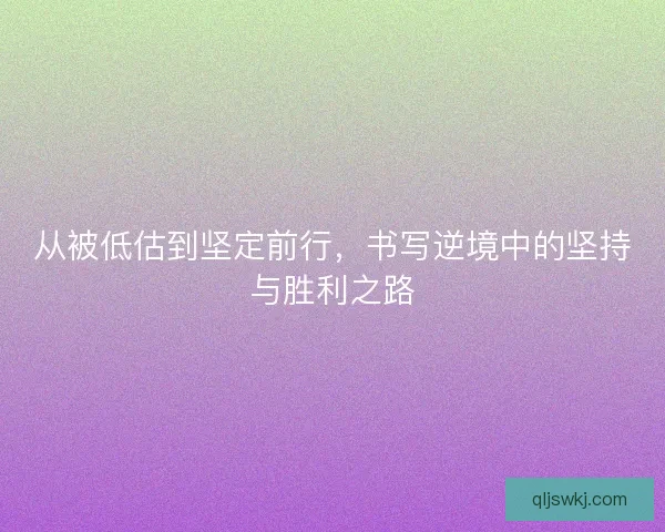 从被低估到坚定前行,书写逆境中的坚持与胜利之路 从被低估到坚定前行,书写逆境中的坚持与胜利之路